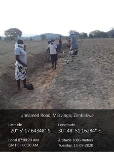 MIRS is working with women in mechanical conservation works which include contours and terraces in ward 18 of Masvingo.
